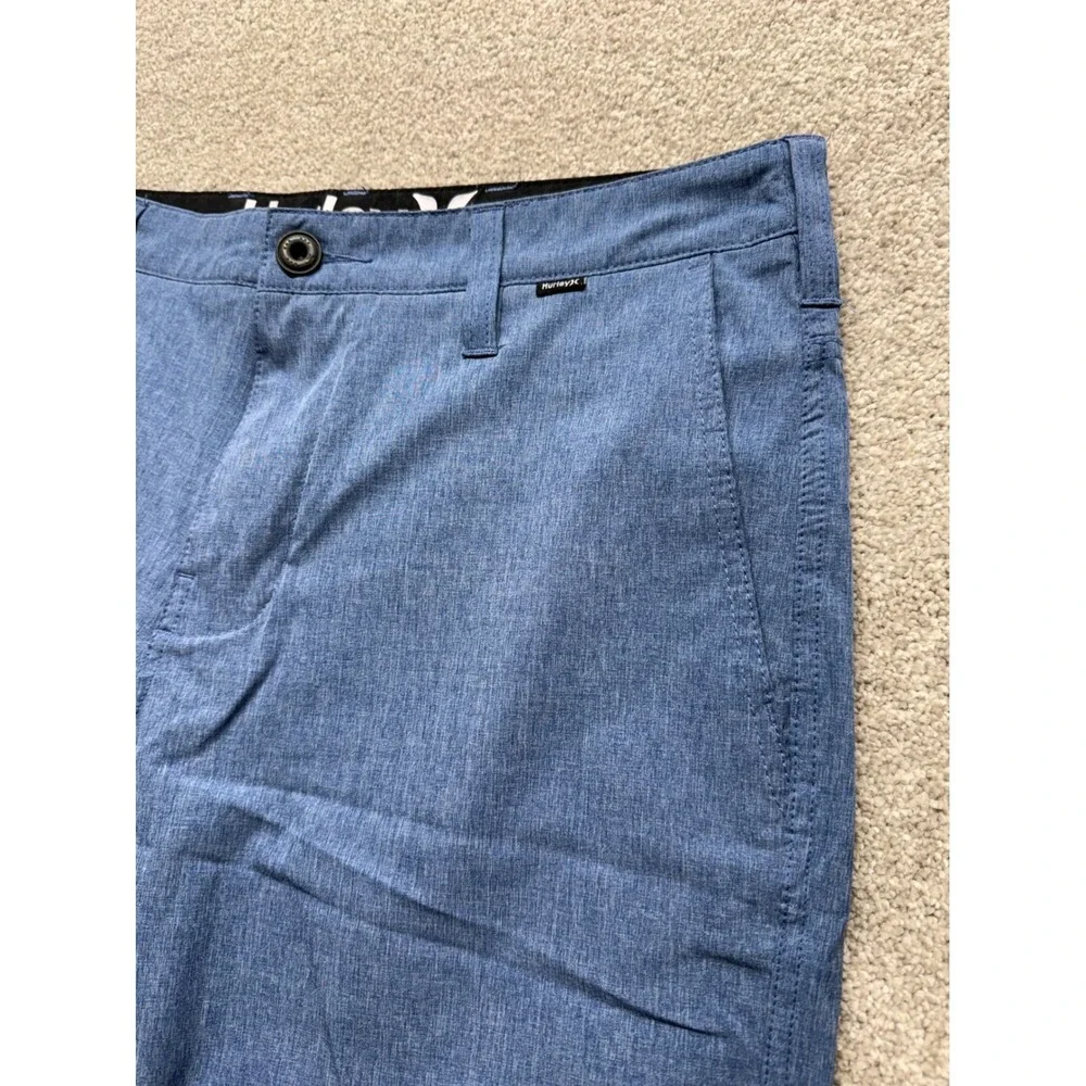 Hurley Phantom Board Shorts Blue Heathered Elastic Waist Mens 30‎
